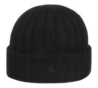 Stetson Surth Cachemire Berretto Invernale - Pregiato Berretto di Lana Unisex - Berretto in 100% Lana di Cachemire - Taglia Unica 55-60 cm - con Risvolto in Tinta Unita Nero Taglia Unica