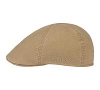 Stetson Texas Coppola in Cotone Uomo - Berretto Piatto Cappello Cotton cap con Visiera Primavera/Estate - L (58-59 cm) Beige