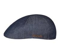 Stetson Coppola Texas Pure Denim Sustainable Uomo - Made in The EU Cappello Piatto con Visiera Primavera/Estate Primavera Estate - L (58-59 cm) Denim-Blu Scuro