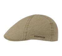 Stetson Texas Coppola in Cotone Uomo - Berretto Piatto Cappello Cotton cap con Visiera Primavera/Estate - XXL (62-63 cm) Beige Scuro
