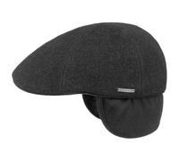 Stetson Texas Wool Coppola Paraorecchie Uomo - Cappellino in Lana Cappello Piatto con Visiera, paraorecchie, Fodera, Fodera Autunno/Inverno Inverno - XL (60-61 cm) Antracite