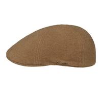 Stetson Texas Wool Gatsby cap Coppola Uomo - Berretti Piatti Cappello Piatto Berretto Becco Anatra con Visiera, Fodera, Fodera Inverno Autunno/Inverno - XL (60-61 cm) Marrone Chiaro