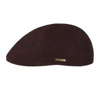 Stetson Texas Wool Gatsby cap Coppola Uomo - Berretti Piatti Cappello Piatto Berretto Becco Anatra con Visiera, Fodera, Fodera Inverno Autunno/Inverno - XL (60-61 cm) Rosso Bordeaux