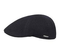 Stetson Texas Wool Gatsby cap Coppola Uomo - Berretti Piatti Cappello Piatto Berretto Becco Anatra con Visiera, Fodera, Fodera Inverno Autunno/Inverno - M (56-57 cm) Blu