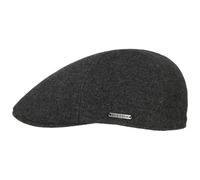 Stetson Texas Wool Gatsby cap Coppola Uomo - Berretti Piatti Cappello Piatto Berretto Becco Anatra con Visiera, Fodera, Fodera Inverno Autunno/Inverno - S (54-55 cm) Antracite