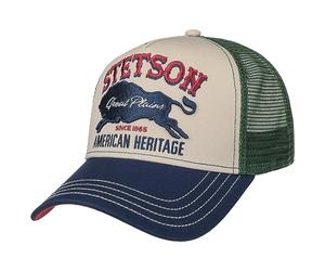 STETSON The Plains Trucker Cap Snapback Baumwolle One Size Herren Sommer Winter grün One Size Small