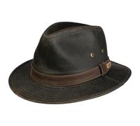 Stetson Cappello di Tessuto Sri Lanka Traveller Uomo - in Cotone con Fascia Pelle, Pelle Estate/Inverno Estate Inverno - XL (60-61 cm) Marrone Scuro