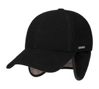 Stetson Vaby Earflap Fullcap con Cachemire Uomo - Berretto con Visiera e coprinuca - Berretto da Baseball con paraorecchie - Cappellino in Lana Autunno/Inverno Nero L (58-59 cm)