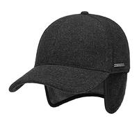 Stetson Vaby Earflap Fullcap con Cachemire Uomo - Berretto con Visiera e coprinuca - Berretto da Baseball con paraorecchie - Cappellino in Lana Autunno/Inverno Antracite M (56-57 cm)