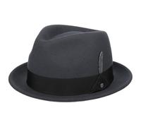 Stetson Cappello in Lana Vencaster Player Donna/Uomo - da Pioggia di Feltro Outdoor con Nastro Grosgrain Inverno Autunno/Inverno - L (58-59 cm) Grigio Scuro