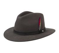 Stetson Cappello in Lana Yutan Donna/Uomo - Cappelli da Uomo di Feltro Pioggia con Fascia Pelle Inverno Autunno Estate Primavera Estate/Inverno - M (56-57 cm) Serpente