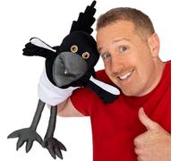 Steve and Maggie Plush Toy - Maggie Magpie Hand Puppet for Kids 1+, Soft Bird Puppet for Pretend Play, Nursery Rhymes & Learning, Interactive Toddler Toy for Bedtime Stories and Social Skills(Small)