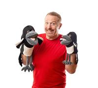 Steve and Maggie Plush Toy - Maggie Magpie Hand Puppet for Kids 1+, Soft Bird Puppet for Pretend Play, Nursery Rhymes & Learning, Interactive Toddler Toy for Bedtime Stories and Social Skills(Big)