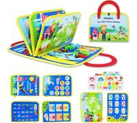 Steve e Maggie La Mia Prima Busy Board, Giocattolo Montessori Sensoriale da Viaggio per Bambini, Tema Apprendimento Inglese, Educativo 3+ Anni