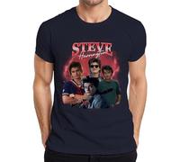 Steve Harrington Stranger Serienfan Regalo Babysitter Hawkins, maglietta da uomo, blu navy, 3XL