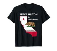 Steve Hilton per il governatore della California Hilton 2026 Maglietta