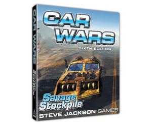 Steve Jackson Games | Car Wars Sixth Edition: Savage Stockpile Expansion | 40-Card Accessory Pack with Weapons, Structures & Gear - Customize Your Car for Arena Combat