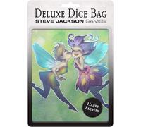 Steve Jackson Games | Deluxe Dice Bag Happy Faeries | Large 6" x 9" Drawstring Bag | Premium Satin-Lined Bag with Whimsical Fairy Artwork | Holds Over 100 Assorted Dice