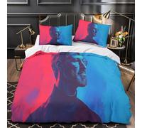 Steve Jobs 3 Pezzi Set Copripiumino 3D Stampa Digitale iGod Copripiumino Microfibra Morbido Con Cerniera Set Di Biancheria Da Letto E Federe Per Bambini Single（140x200cm）