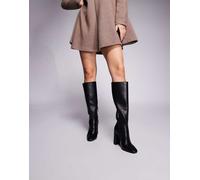 Steve Madden - Ally - Stivali al ginocchio neri in pelle-Nero 40