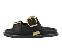 Steve Madden Arch-P Sandali Donna Neri in Pelle Flat Slip-On
