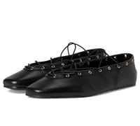 Steve Madden Ballerine da donna a punta, Pelle nera, 38 EU