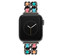 Steve Madden Braccialetto a catena alla moda per Apple Watch, nero/multicolore., 42mm (Series 10) & 38/40/41mm, Bracciale