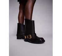 Steve Madden - Climax - Stivali marroni con fibbia e risvolto-Marrone 41