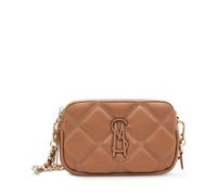 Steve Madden Daisy Quilted Crossbody, Borsa a Tracolla Bdaisy con Doppia Zip Donna, Cognac, Taglia Unica
