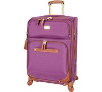 Steve Madden Designer Luggage Collection - Borsa morbida espandibile, 61 cm, resistente, leggera, a quadri, con 4 ruote girevoli