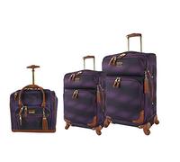 Steve Madden Designer Luggage Collection - Set di valigie da viaggio Softside espandibili leggere - Il set da viaggio include una borsa sotto il sedile, 20 pollici Carry on e 71,1 cm a quadri valigia,