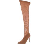 Steve Madden Donna Evie Sheer Pointed Toe Over-The-Knee Boots, marrone chiaro, 38-39 EU