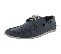 Steve Madden Mens Hitch Nautical Slip On Moc Boat Shoe, Blue Fabric, US 11.5