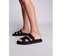 Steve Madden - Missile - Sandali in pelle neri con listini-Nero 41