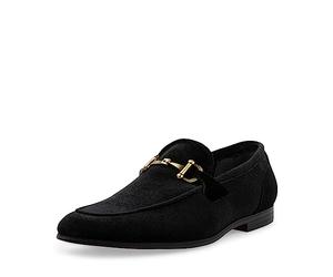Steve Madden Mocassino Madly Uomo, Velluto Nero., 46 EU