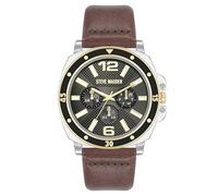 Steve Madden Orologio da uomo con cinturino, Bicolore/Grigio
