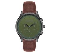 Steve Madden Orologio da uomo con cinturino, Grigio scuro/Verde