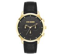 Steve Madden Orologio da uomo con cinturino, Nero/Oro
