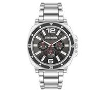 Steve Madden Orologio Dress SM/9125BKSV, Argento