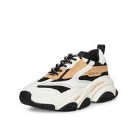 Steve Madden Possession, Sneaker da Donna con Zeppa, Nero/Marrone Chiaro, 38 EU