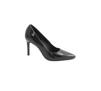 Steve Madden Secured Black Leat Nero Scarpe Decolletè Donna Vernice Pelle Tacco 37.5
