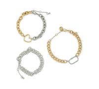 Steve Madden Set di gioielli da polso con cuore e moschettone, NON SIZE