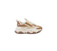 Steve Madden Possession-E Cashew Cuoio Scarpe Donna Sneakers Tessuto Zeppa Lacci 37.5