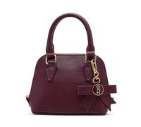 Steve Madden Top Handle Crossbody with Charm, Borsa a Tracolla Hope con Manico Superiore con Ciondolo Hangoff Donna, Bordeaux, Taglia Unica