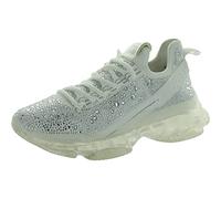 Steve Madden Women's Maxima Sneaker, White Rhinestones, 36-37 EU