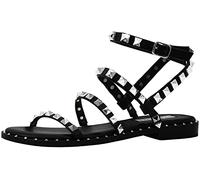 Steve Madden Women's Travel Black/Black Flat Sandal 6.5 M US