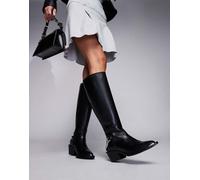Steve Madden - Xayenne - Stivali al ginocchio stile western in pelle neri-Nero 36