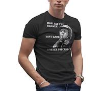 Steve McQueen Biker Motorcycle Cool Classic Retro How Are Your Brakes T-Shirt Maglietta per Uomo Nera Size M