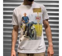Steve Mcqueen Completo Torace T-Shirt The Great Escape Moto Still Uomo