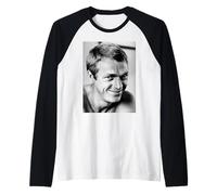 Steve McQueen King Of Cool Di Julian Wasser Maglia con Maniche Raglan